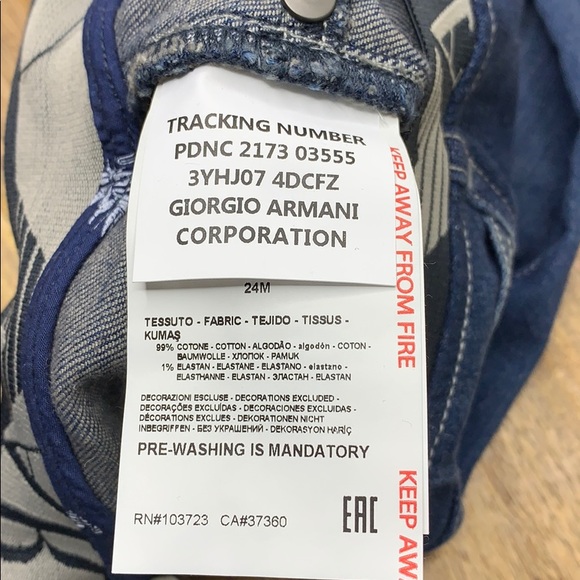 Armani baby skinny jeans - Picture 5 of 8